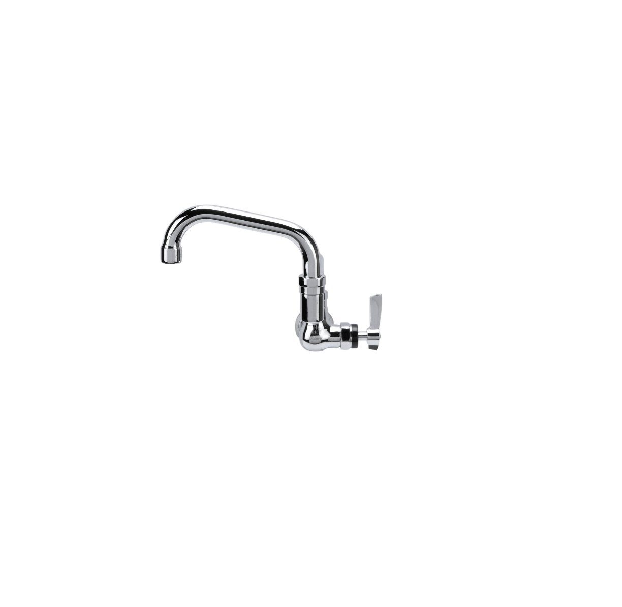 Encore® Brass Chrome Plated Single Wall Mount Faucet Ceramic Valves with Double Jointed 18" Swivel Spout