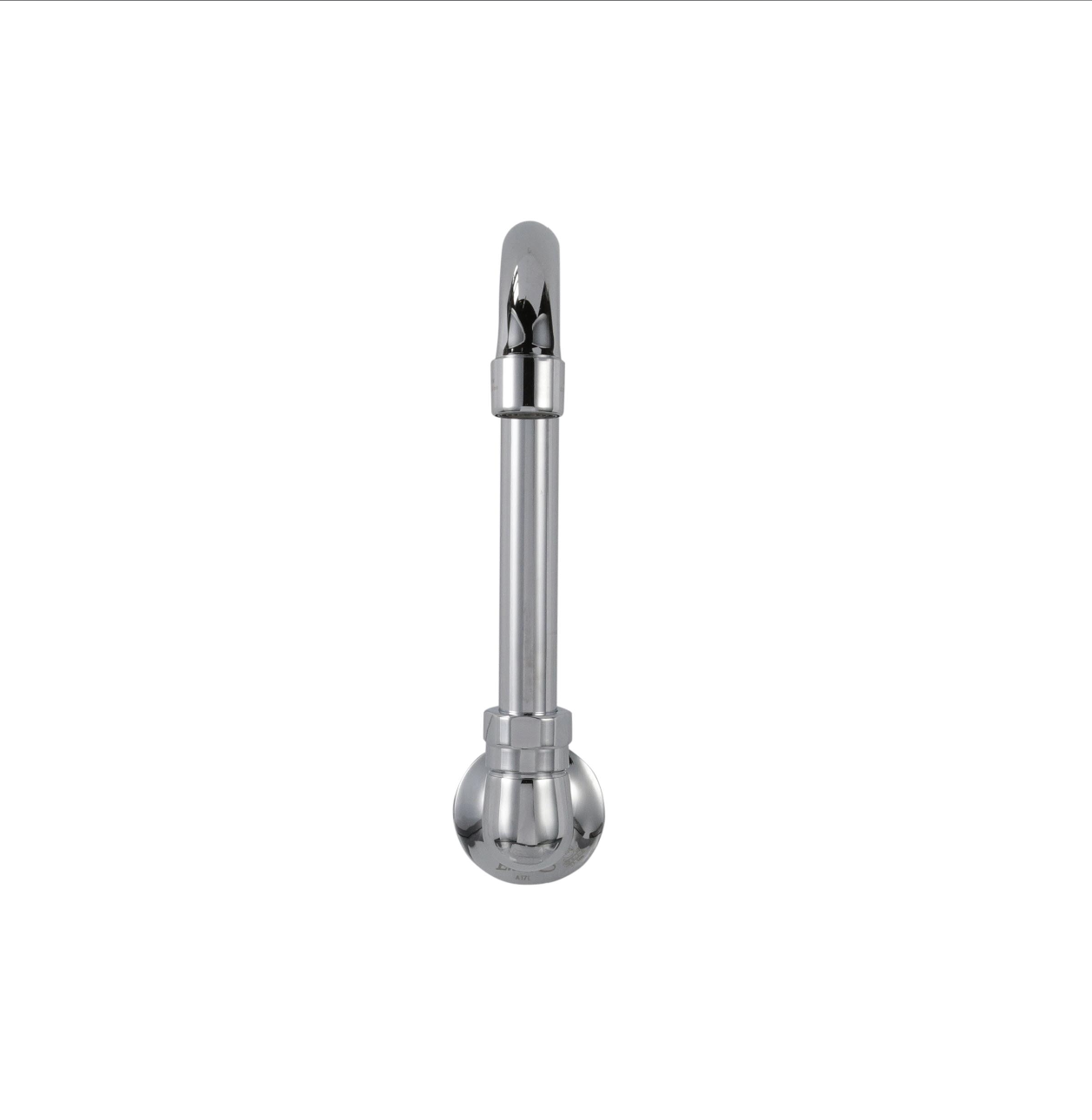 Encore® Brass Chrome Plated Wall Mount Spout Base with 3-1/2" Rigid Gooseneck Spout