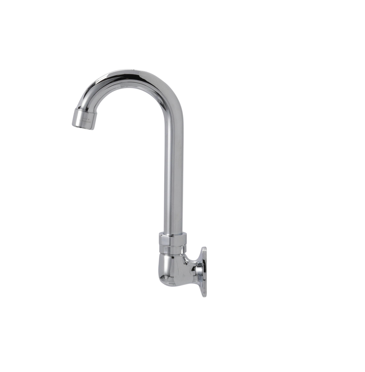 Encore® Brass Chrome Plated Wall Mount Spout Base with 3-1/2" Rigid Gooseneck Spout