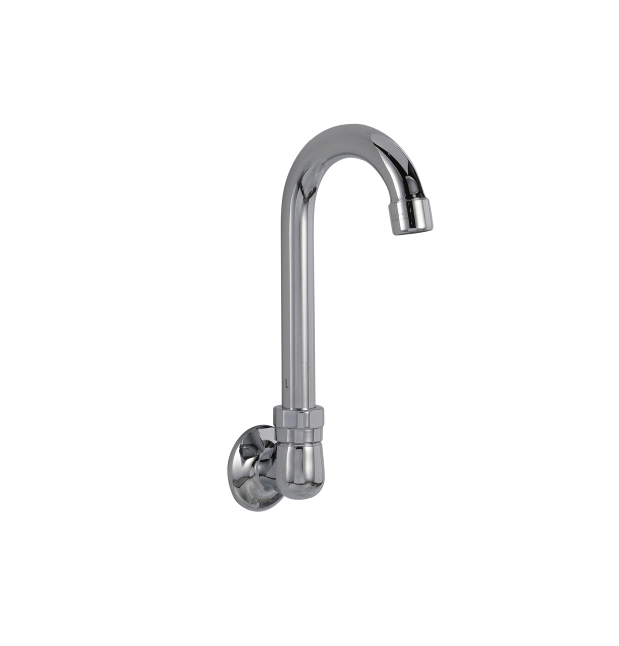 Encore® Brass Chrome Plated Wall Mount Spout Base with 3-1/2" Gooseneck Spout
