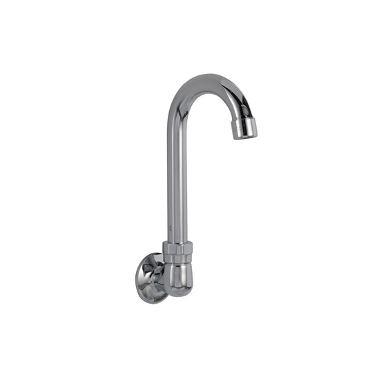 Encore® Brass Chrome Plated Wall Mount Spout Base with 3-1/2" Gooseneck Spout
