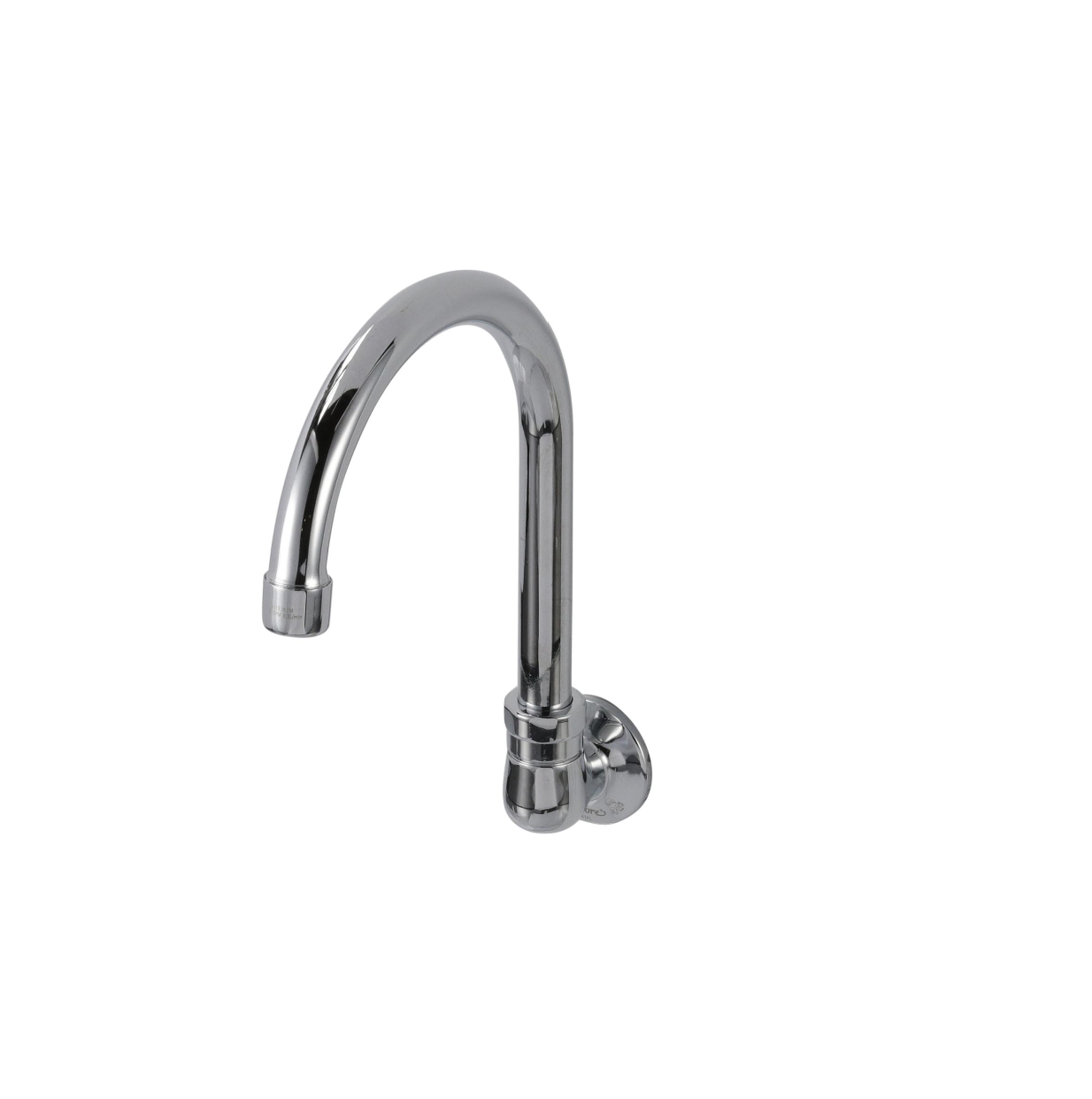 Encore® Brass Chrome Plated Wall Mount Spout Base with 6" Gooseneck Spout