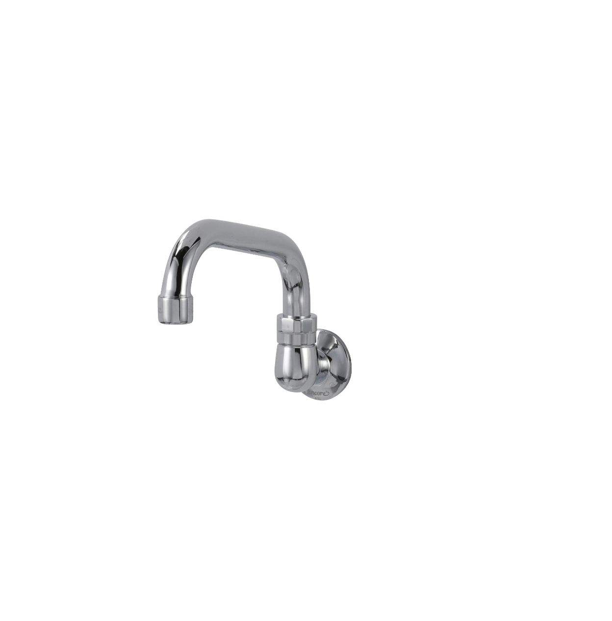 Encore® Brass Chrome Plated Wall Mount Spout Base with 6" Swivel Spout