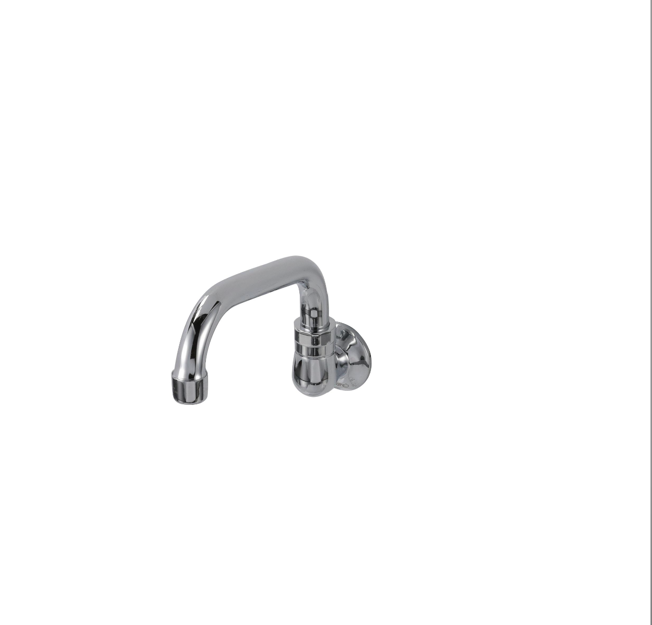 Encore® Brass Chrome Plated Wall Mount Spout Base with 6" Swivel Spout