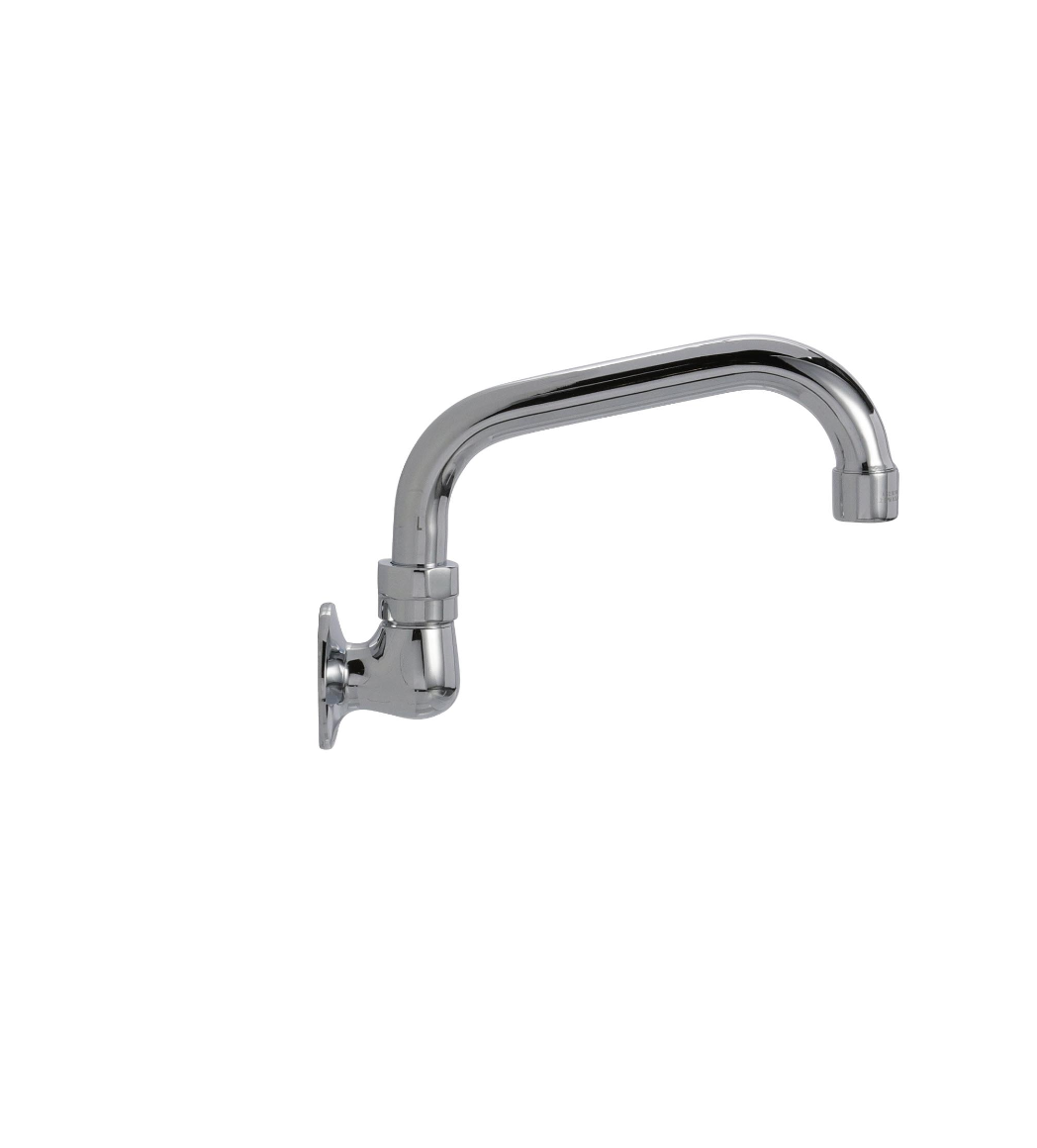 Encore® Brass Chrome Plated Wall Mount Spout Base with 8" Swivel Spout