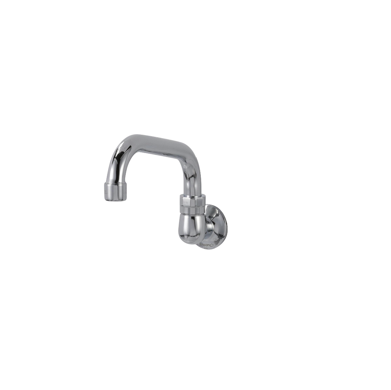 Encore® Brass Chrome Plated Wall Mount Spout Base with 8" Swivel Spout