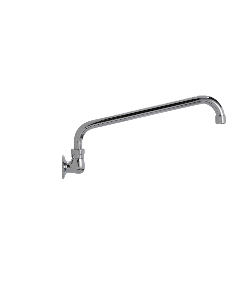 Encore® Brass Chrome Plated Wall Mount Spout Base with 12" Swivel Spout