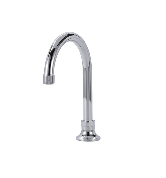 Encore® Brass Chrome Plated Deck Mount Spout Base with 6" Gooseneck Spout