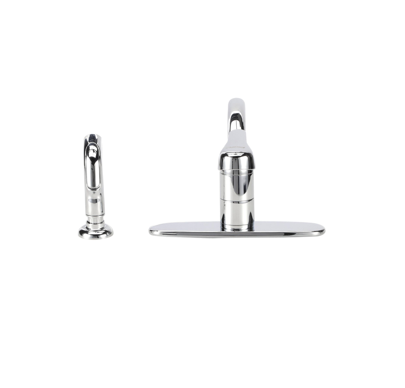 Encore® Single Handle Deck Mount Faucet 10" Cast Spout with Side Sprayer