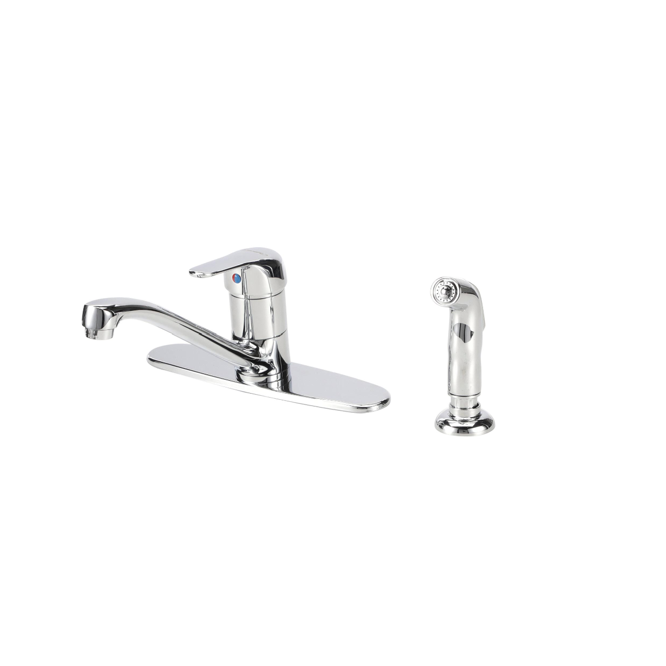 Encore® Single Handle Deck Mount Faucet 10" Cast Spout with Side Sprayer