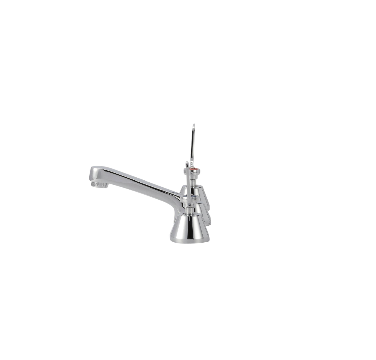 Encore® Adjustable Widespread Deck Mount Faucet with 5" Cast Spout and 4" Wrist Blade Handles