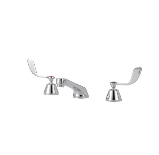 Encore® Adjustable Widespread Deck Mount Faucet with 5" Cast Spout and 4" Wrist Blade Handles
