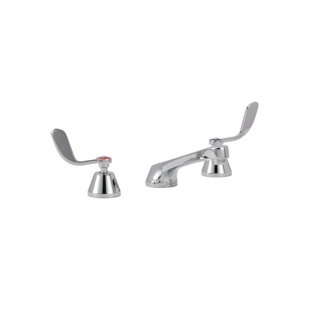 Encore® Adjustable Widespread Deck Mount Faucet Ceramic Valves with 5" Cast Spout and 4" Wrist Blade Handles