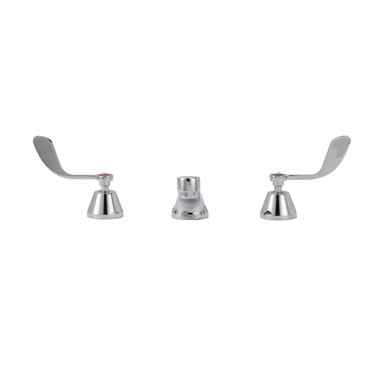 Encore® Adjustable Widespread Deck Mount Faucet Ceramic Valves with 5" Cast Spout and 4" Wrist Blade Handles