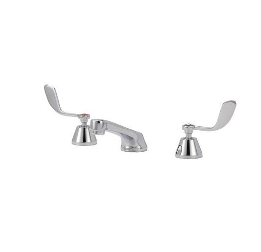 Encore® Adjustable Widespread Deck Mount Faucet Ceramic Valves with 5" Cast Spout and 4" Wrist Blade Handles