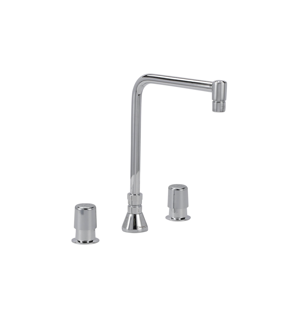 Encore® Adjustable Widespread Deck Mount Faucet Metering Valves with 8" Bent Tubular Spout