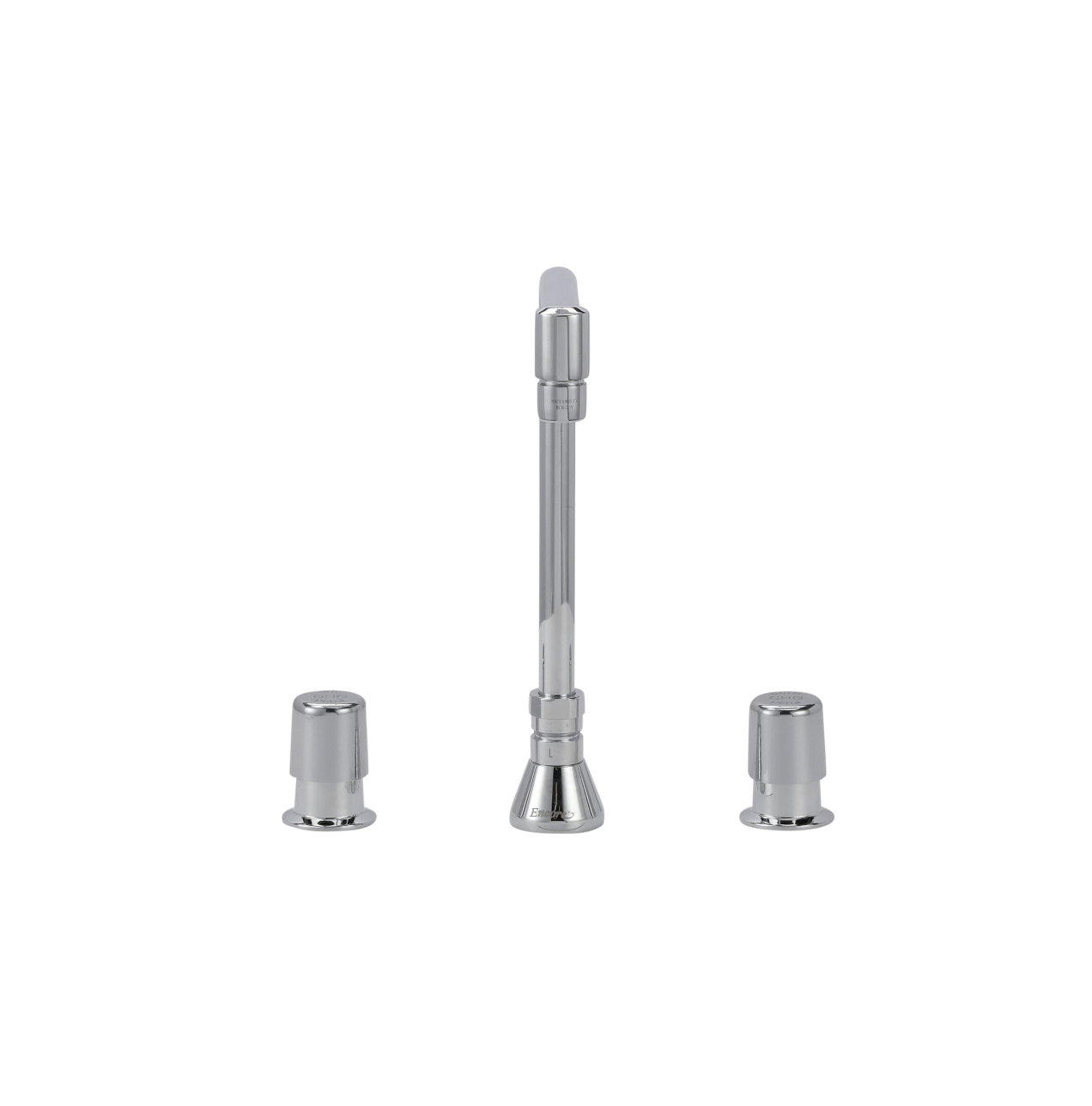 Encore® Adjustable Widespread Deck Mount Faucet Metering Valves with 8" Bent Tubular Spout