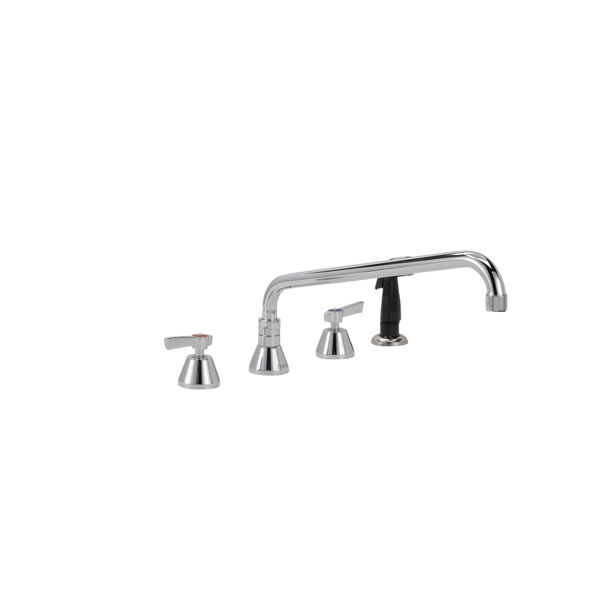 Encore® Adjustable Widespread Deck Mount Faucet Ceramic Valves with Swivel 14" Spout and Side Spray