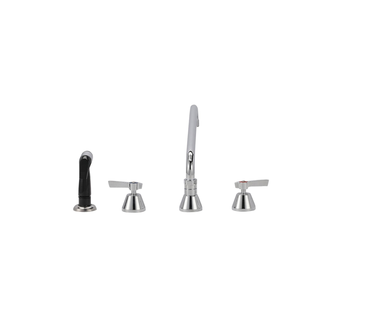Encore® Adjustable Widespread Deck Mount Faucet Ceramic Valves with Swivel 14" Spout and Side Spray