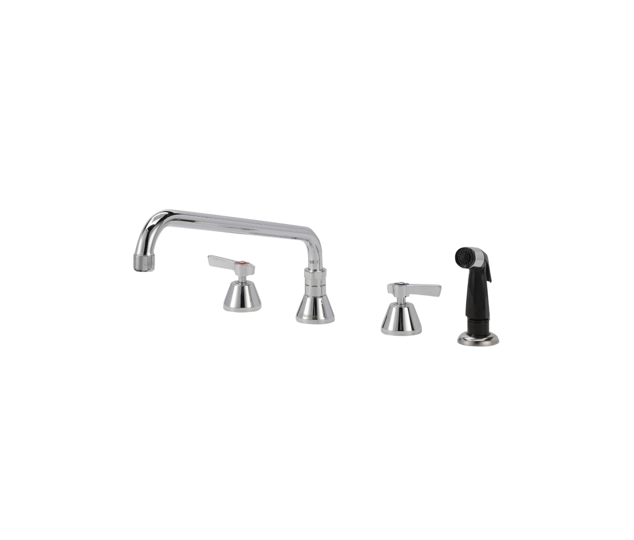 Encore® Adjustable Widespread Deck Mount Faucet Ceramic Valves with Swivel 14" Spout and Side Spray