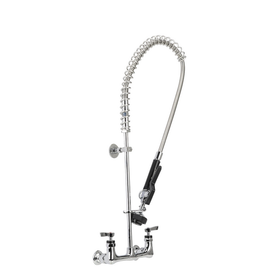 Encore® 8" OC Wall Mount Pre-Rinse Assembly Ceramic Valves with Stainless Steel Spring and 1.05 gpm PowerPulse™ Utility Spray