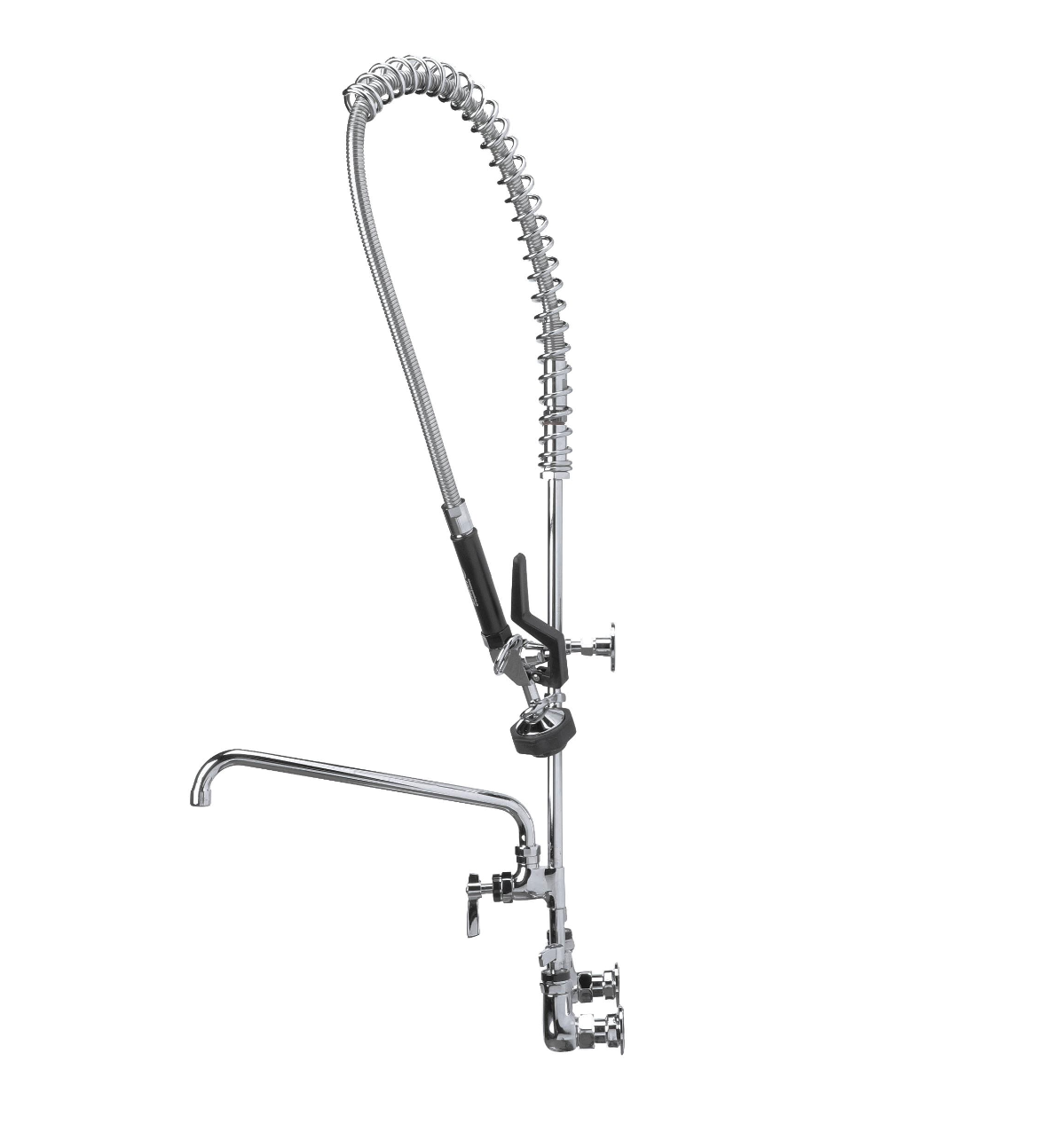 Encore® 8" OC Wall Mount Easy Installation Pre-Rinse Assembly with 1.05 gpm PowerPulse™ Utility Spray and 12" Add-On Faucet
