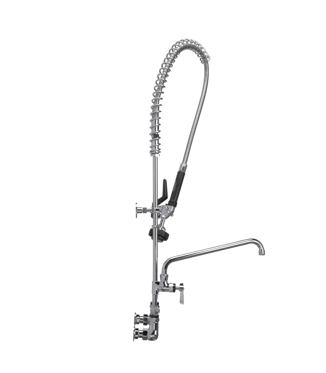 Encore® 8" OC Wall Mount Easy Installation Pre-Rinse Assembly with 1.05 gpm PowerPulse™ Utility Spray and 12" Add-On Faucet