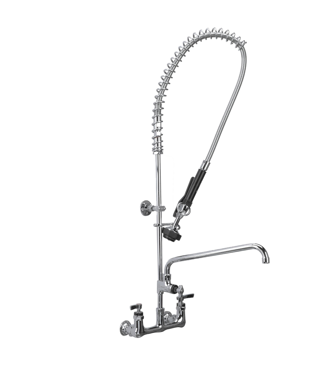 Encore® 8" OC Wall Mount Easy Installation Pre-Rinse Assembly with 1.05 gpm PowerPulse™ Utility Spray and 12" Add-On Faucet