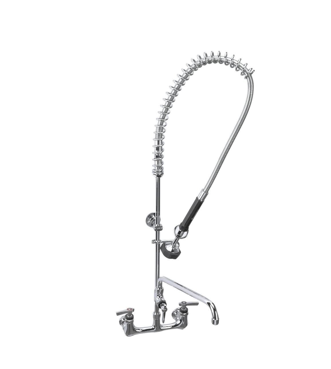 Encore® 8" OC Wall Mount Easy Installation Pre-Rinse Assembly with 1.05 gpm PowerPulse™ Utility Spray and 12" Add-On Faucet