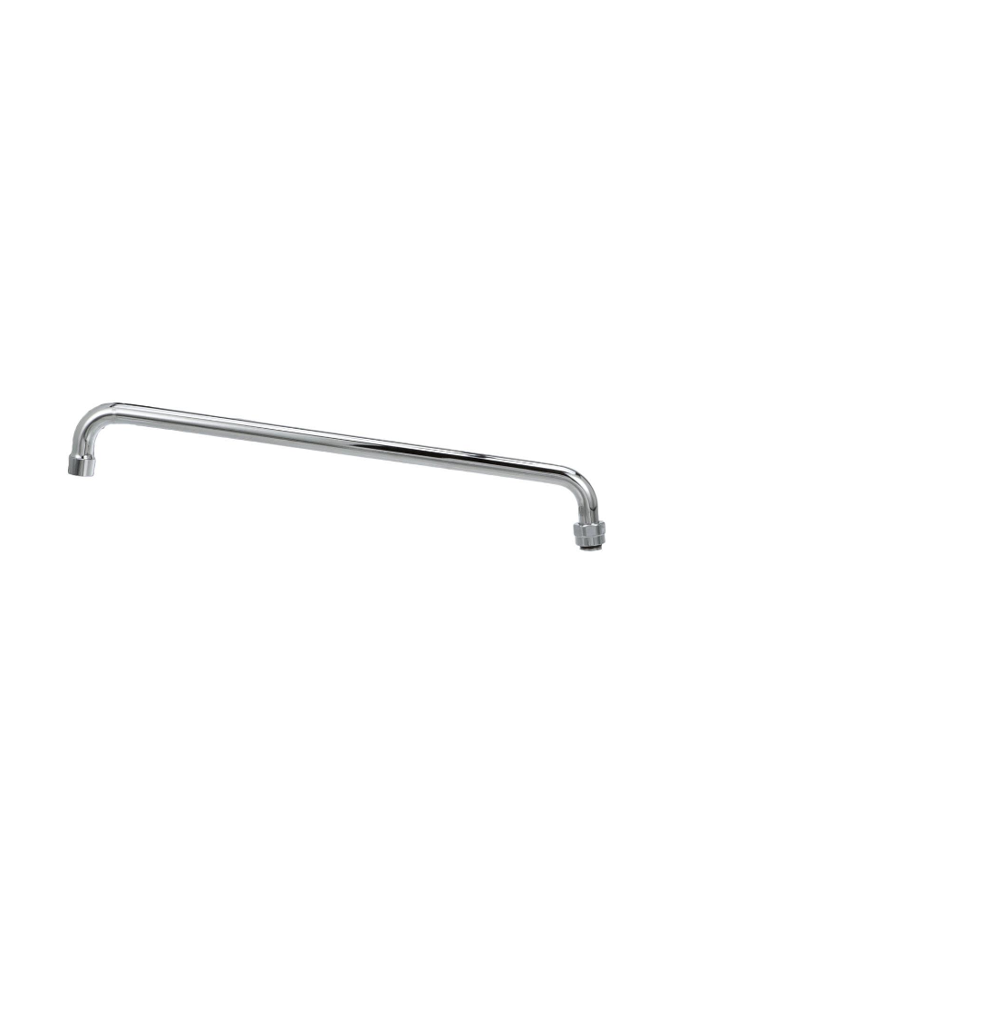 Encore® Spout Assembly, 18", Horizontal Tubular Swing, Stainless Steel