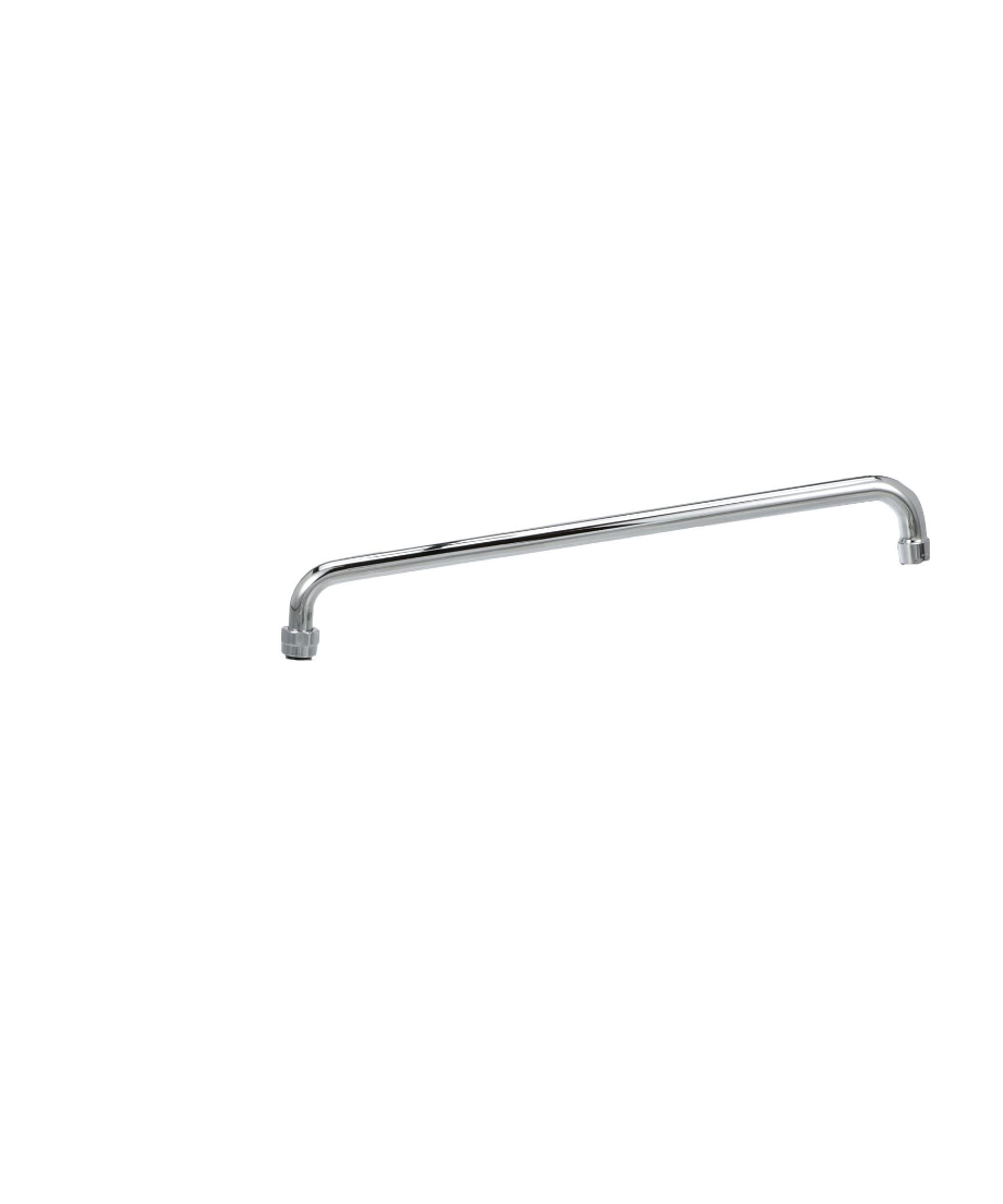 Encore® Spout Assembly, 18", Horizontal Tubular Swing, Stainless Steel