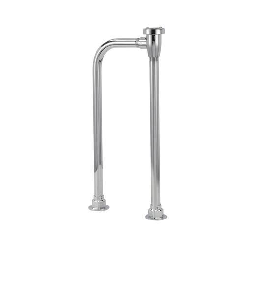 Encore® Vacuum Breaker Assembly, Atmospheric, Flat Surface Mounting, Distance Between Pipes is 6", Polished Chrome