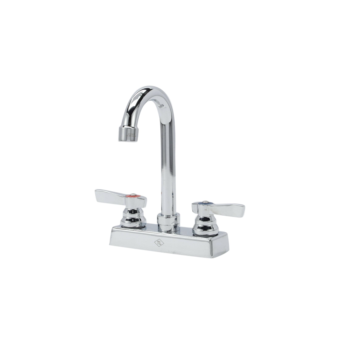 TOP-LINE® 4" OC Deck Mount Faucet Ceramic Valves with 3-1/2" Swivel Gooseneck Spout