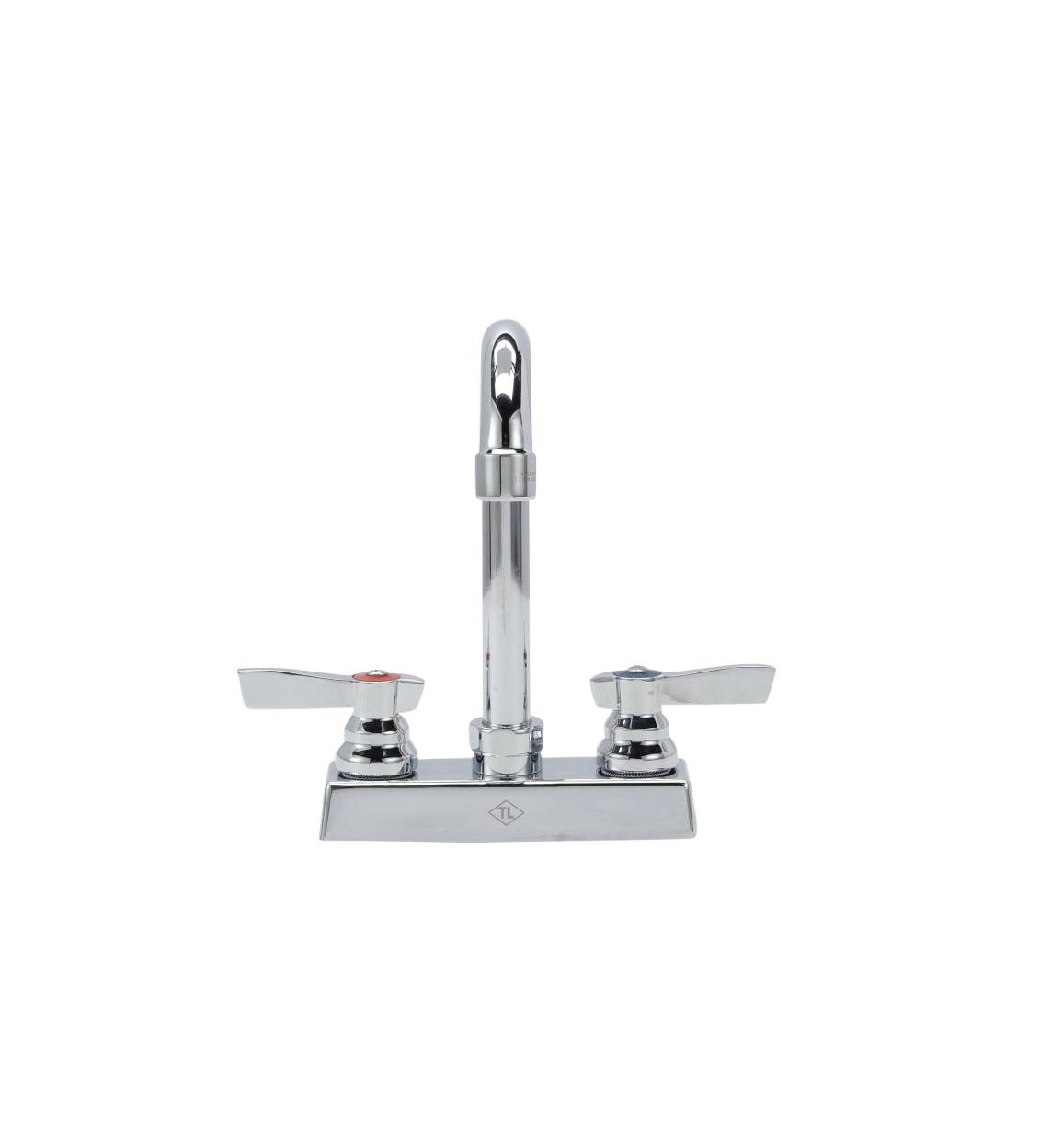TOP-LINE® 4" OC Deck Mount Faucet Ceramic Valves with 3-1/2" Swivel Gooseneck Spout