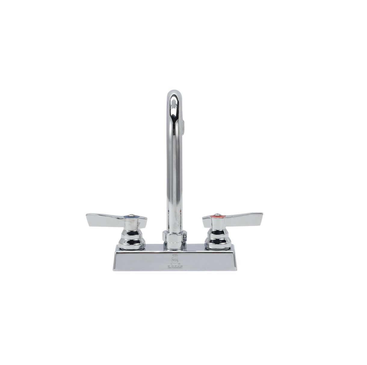 TOP-LINE® 4" OC Deck Mount Faucet Ceramic Valves with 3-1/2" Swivel Gooseneck Spout
