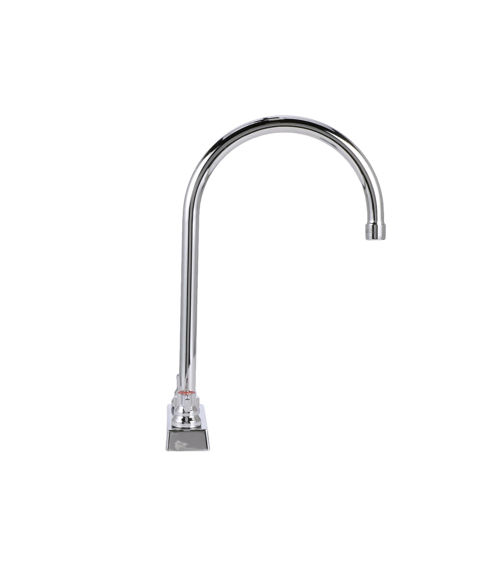 TOP-LINE® 4" OC Deck Mount Faucet Ceramic Valves with 8" Swivel Gooseneck Spout