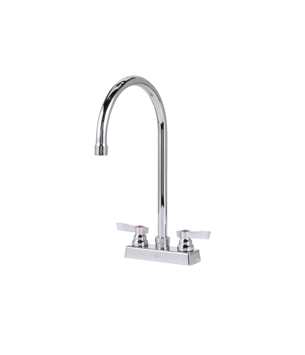 TOP-LINE® 4" OC Deck Mount Faucet Ceramic Valves with 8" Swivel Gooseneck Spout