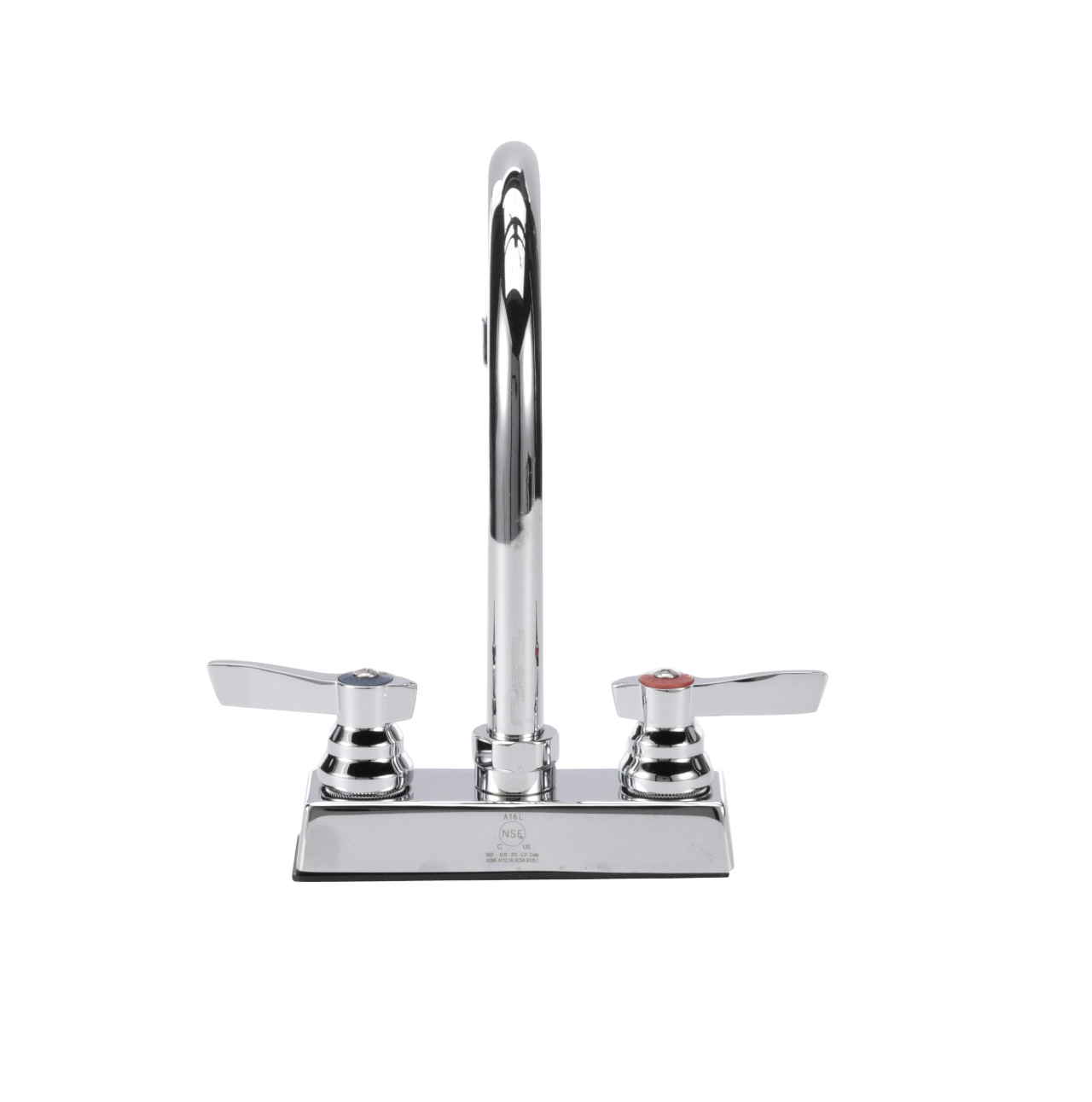 TOP-LINE® 4" OC Deck Mount Faucet Ceramic Valves with 6" Swivel Gooseneck Spout