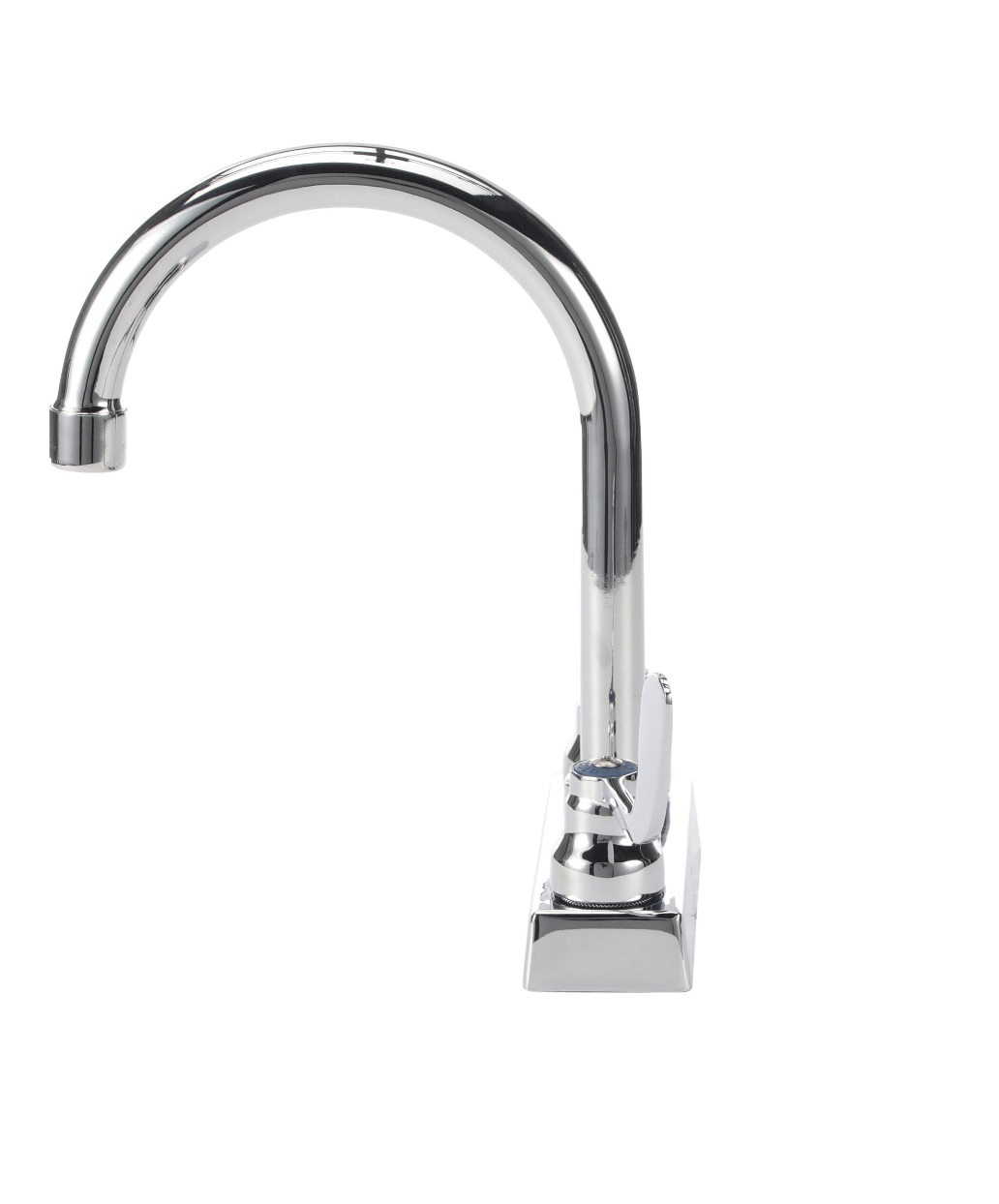 TOP-LINE® 4" OC Deck Mount Faucet Ceramic Valves 4" Wrist Blade Handles with 6" Swivel Gooseneck Spout