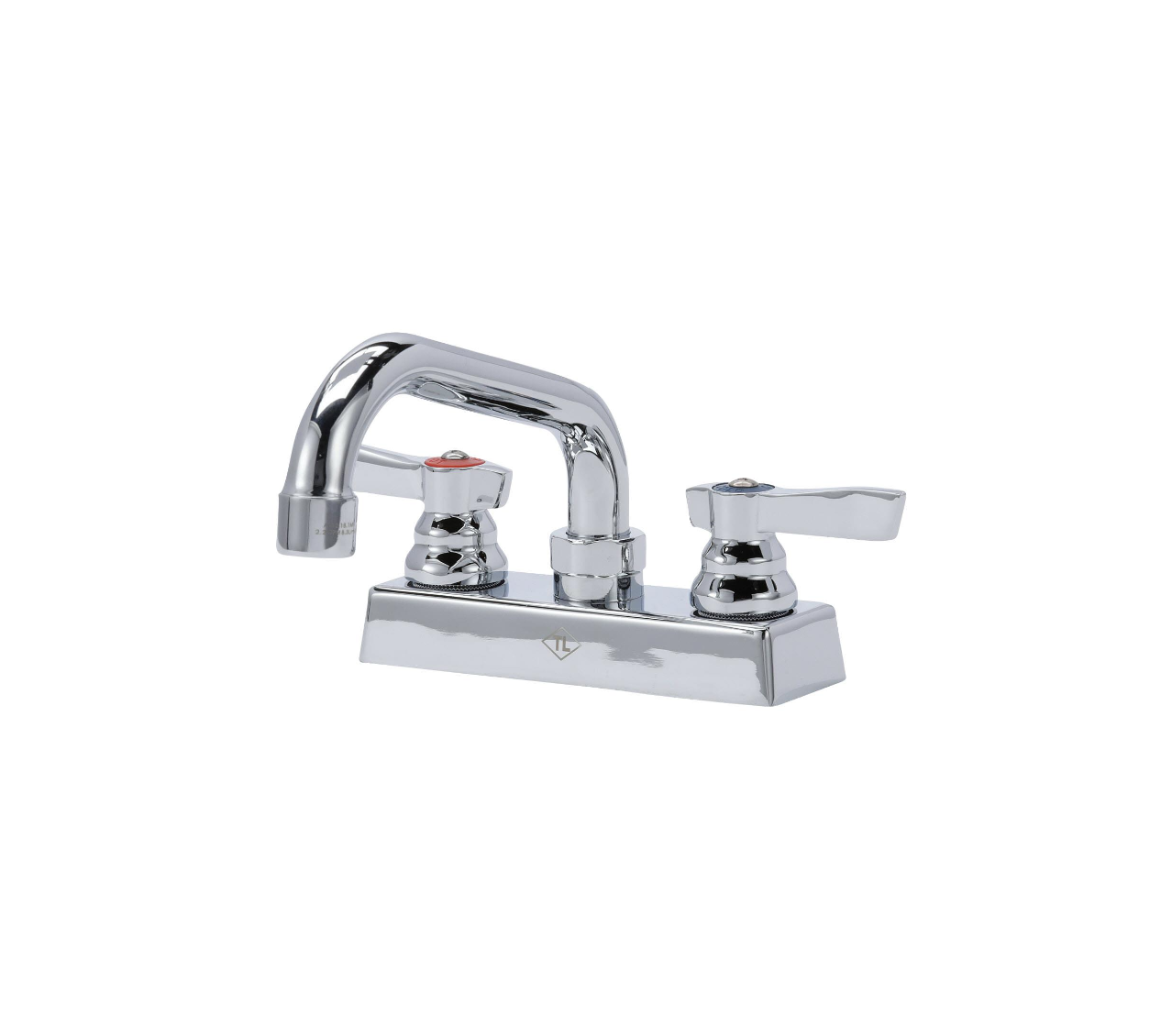 TOP-LINE® 4" OC Deck Mount Faucet Ceramic Valves with 6" Swivel Spout