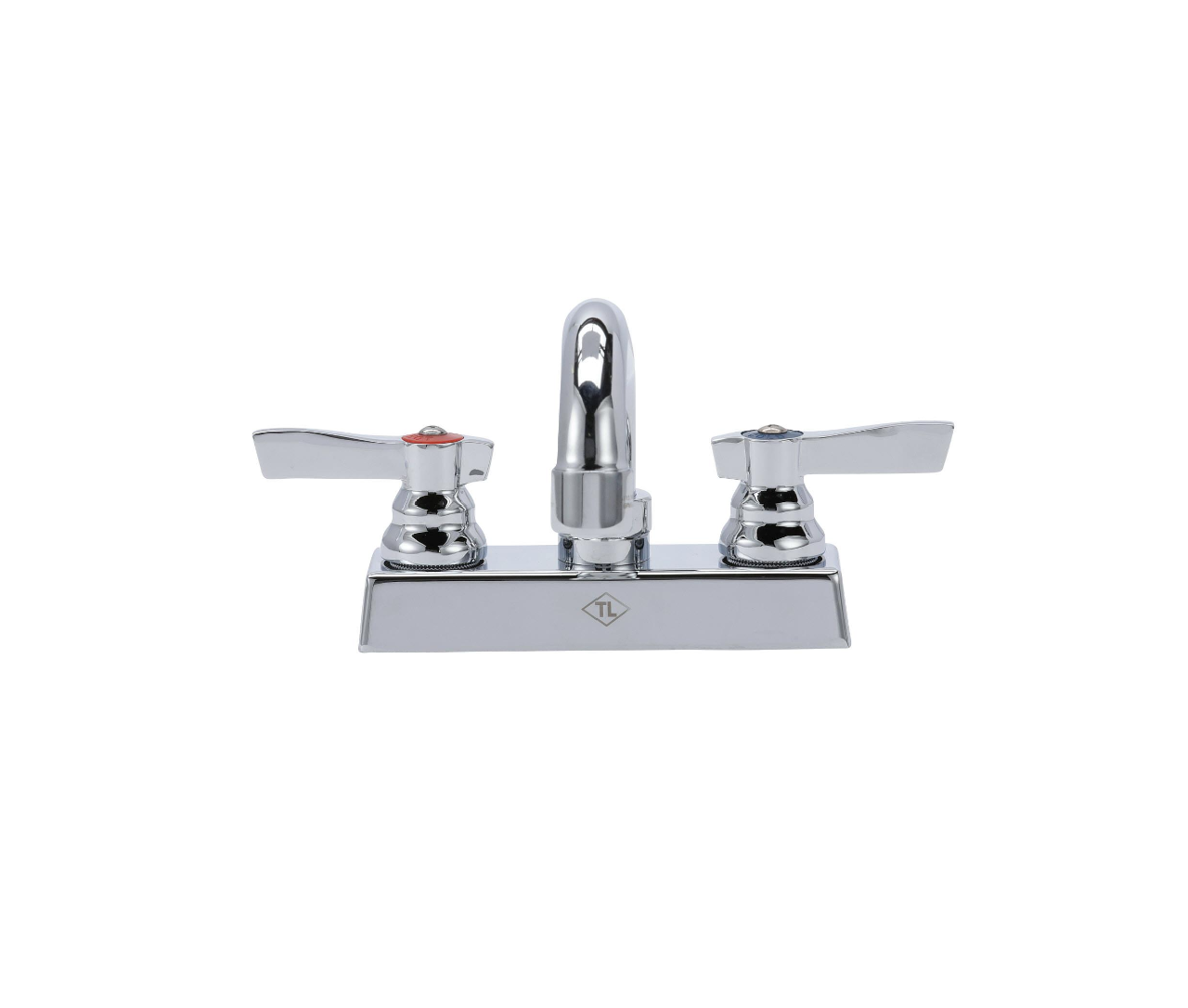 TOP-LINE® 4" OC Deck Mount Faucet Ceramic Valves with 6" Swivel Spout