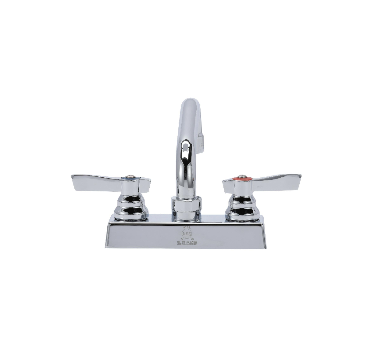 TOP-LINE® 4" OC Deck Mount Faucet Ceramic Valves with 6" Swivel Spout