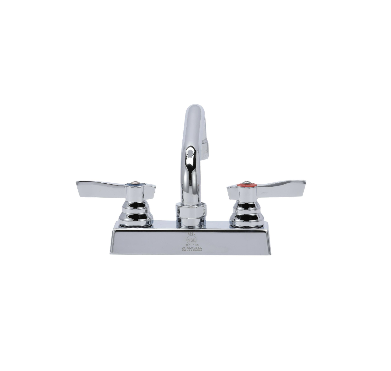 TOP-LINE® 4" OC Deck Mount Faucet Ceramic Valves with 8" Swivel Spout