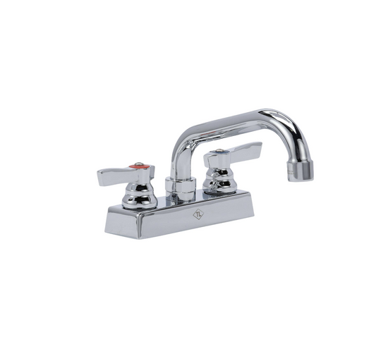 TOP-LINE® 4" OC Deck Mount Faucet Ceramic Valves with 8" Swivel Spout