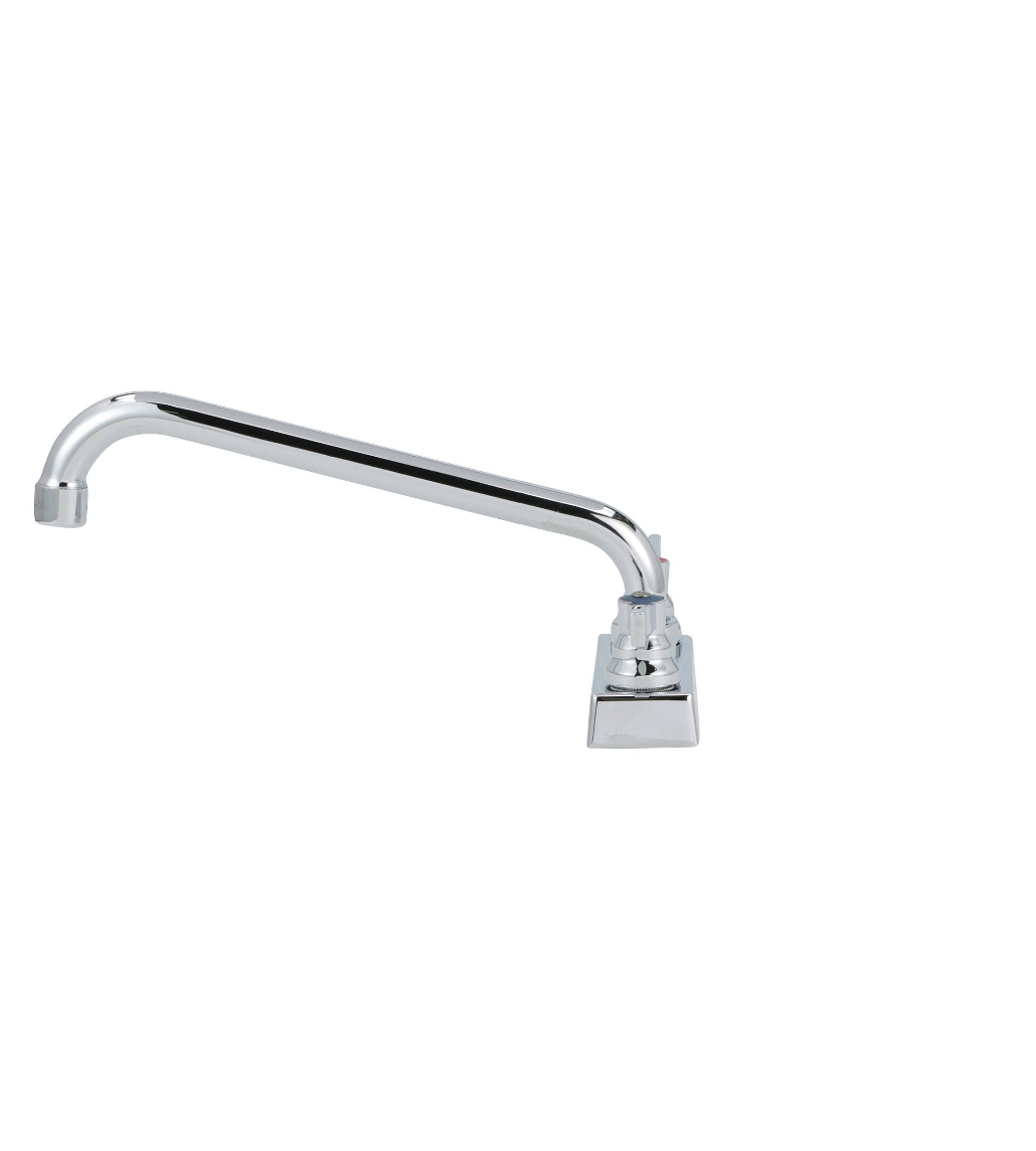 TOP-LINE® 4" OC Deck Mount Faucet Ceramic Valves with 12" Swivel Spout