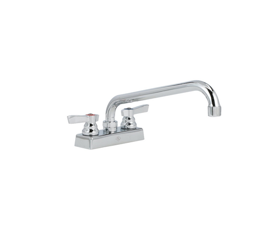 TOP-LINE® 4" OC Deck Mount Faucet Ceramic Valves with 12" Swivel Spout