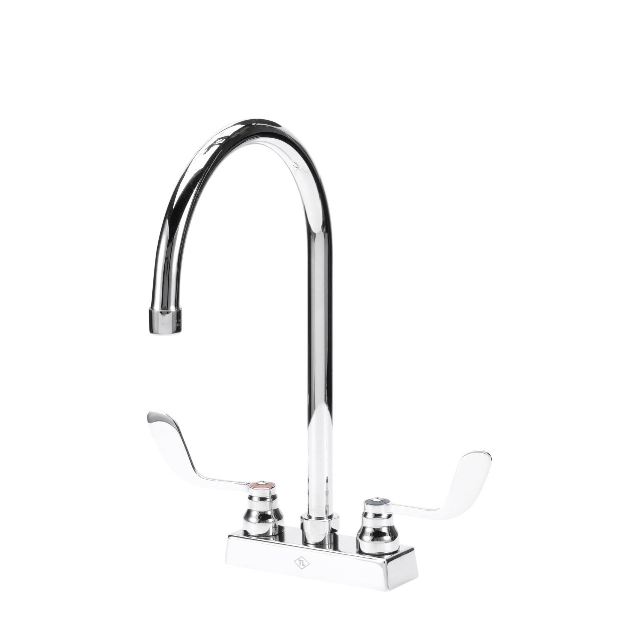 TOP-LINE® 8" OC Deck Mount Faucet Ceramic Valves with 8-1/2" Swivel Gooseneck Spout