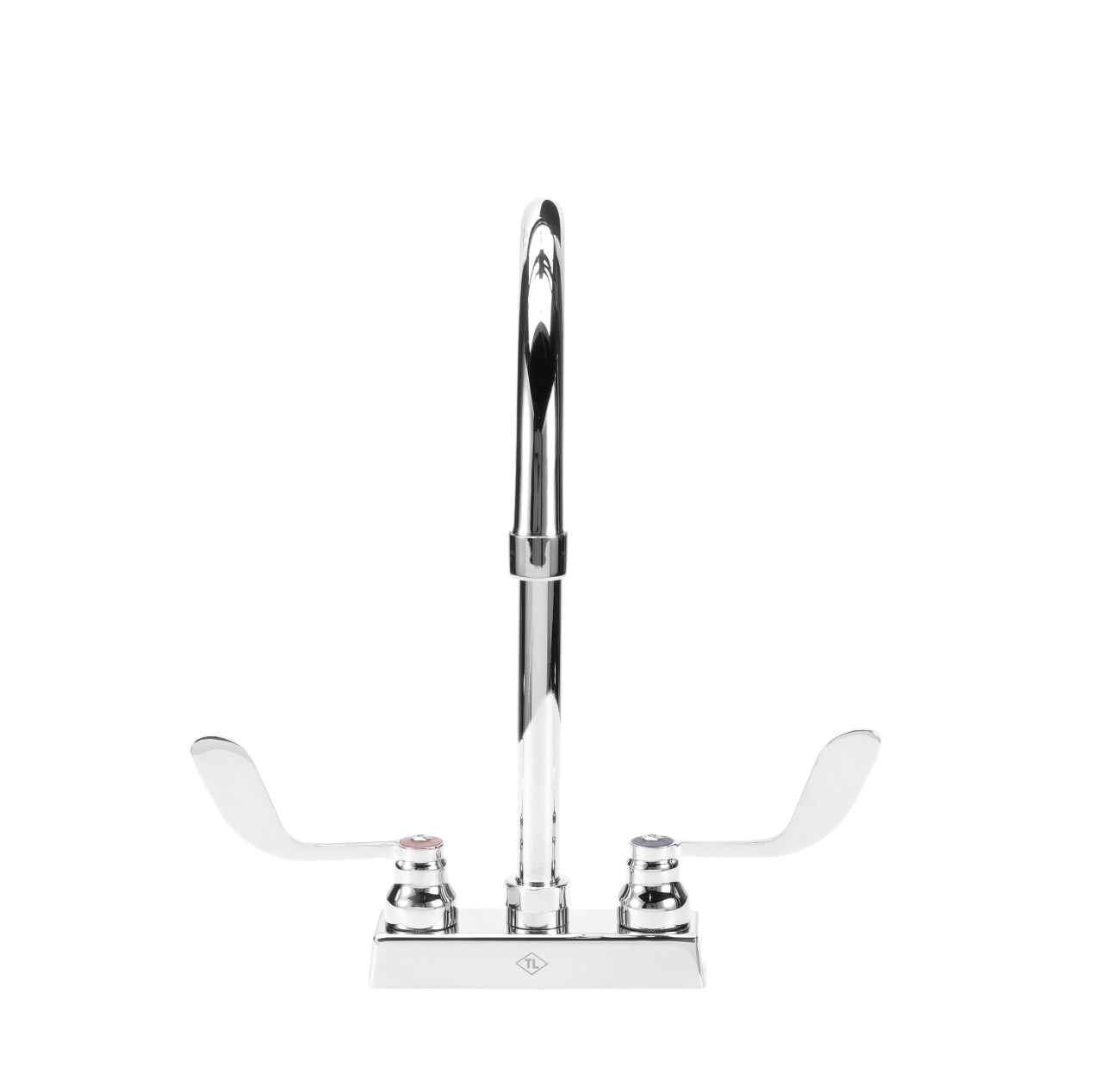 TOP-LINE® 8" OC Deck Mount Faucet Ceramic Valves with 8-1/2" Swivel Gooseneck Spout