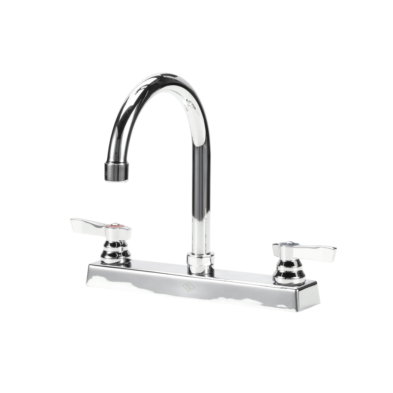 TOP-LINE® 8" OC Deck Mount Faucet Ceramic Valves with 6" Swivel Gooseneck Spout