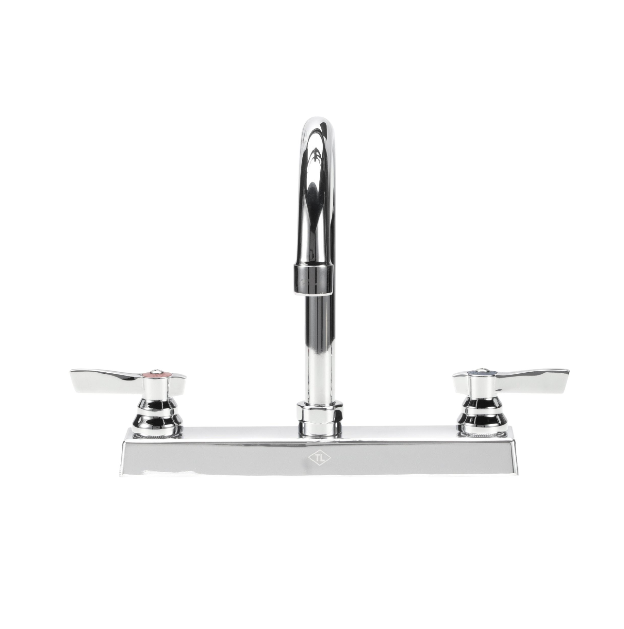 TOP-LINE® 8" OC Deck Mount Faucet Ceramic Valves with 6" Swivel Gooseneck Spout